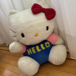 Very rare 90s Hello Kitty Japan made plush stuffed toy authentic Sanrio Japanese